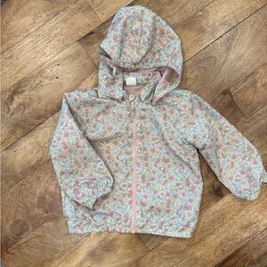 Floral Kids Windbreaker Jacket with Hood